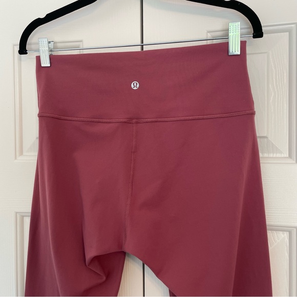 Lululemon Wunder Under High Rise Leggings Sz 10 Mauve Dusty Rose Full On Luon - Picture 11 of 13